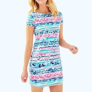 Lilly Pulitzer Short Sleeve Marlowe Dress In Multi A Wave From It All